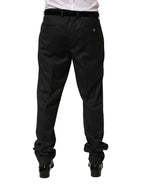 Dolce & Gabbana Black Wool Formal Dress Men Trouser Pants - Zeiniez