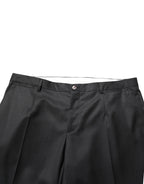 Dolce & Gabbana Black Wool Formal Dress Men Trouser Pants - Zeiniez