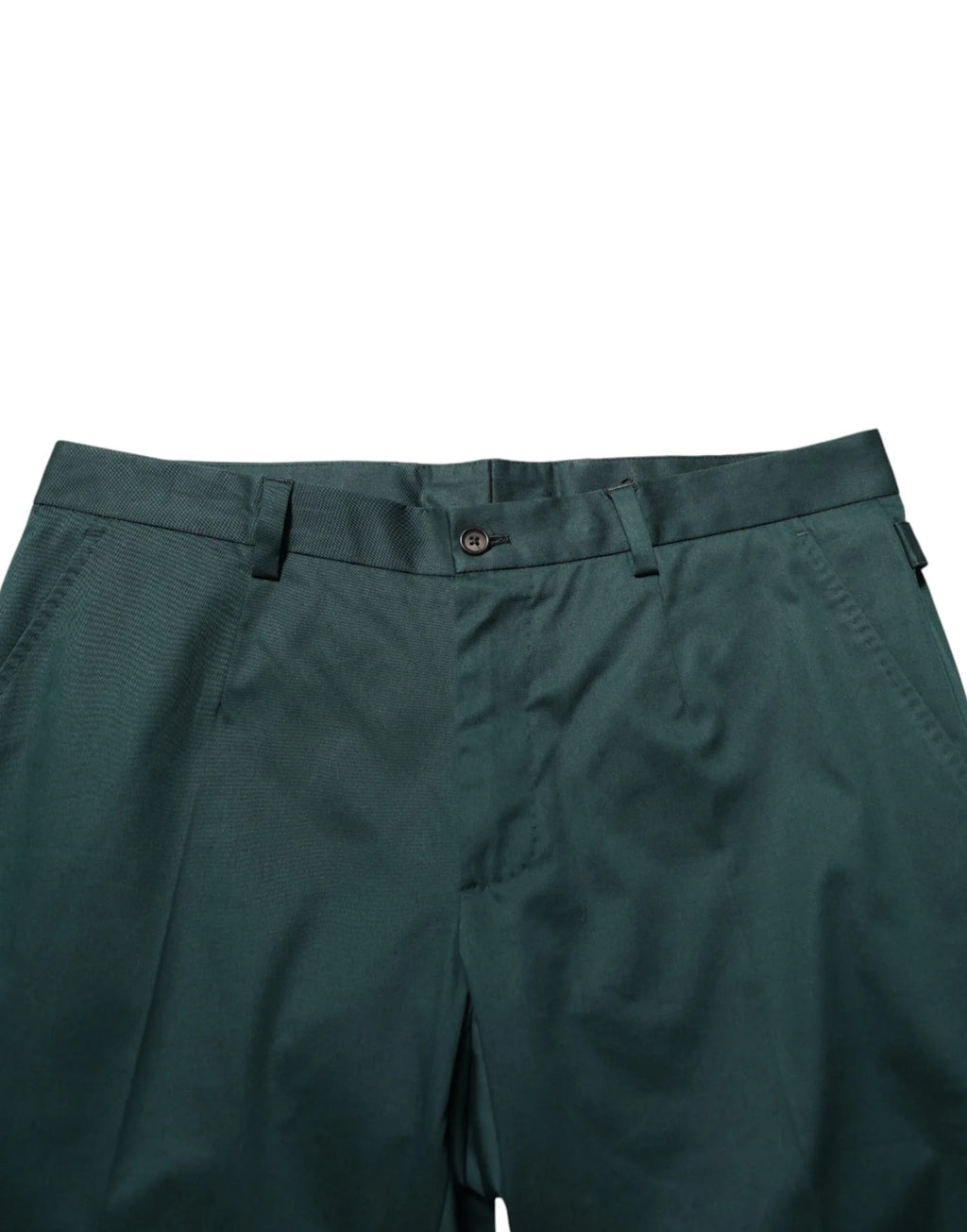 Dolce & Gabbana Green Cotton Formal Dress Men Trouser Pants - Zeiniez