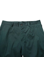 Dolce & Gabbana Green Cotton Formal Dress Men Trouser Pants - Zeiniez