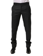 Dolce & Gabbana Black Wool Formal Dress Men Trouser Pants - Zeiniez