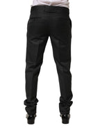 Dolce & Gabbana Black Wool Formal Dress Men Trouser Pants - Zeiniez