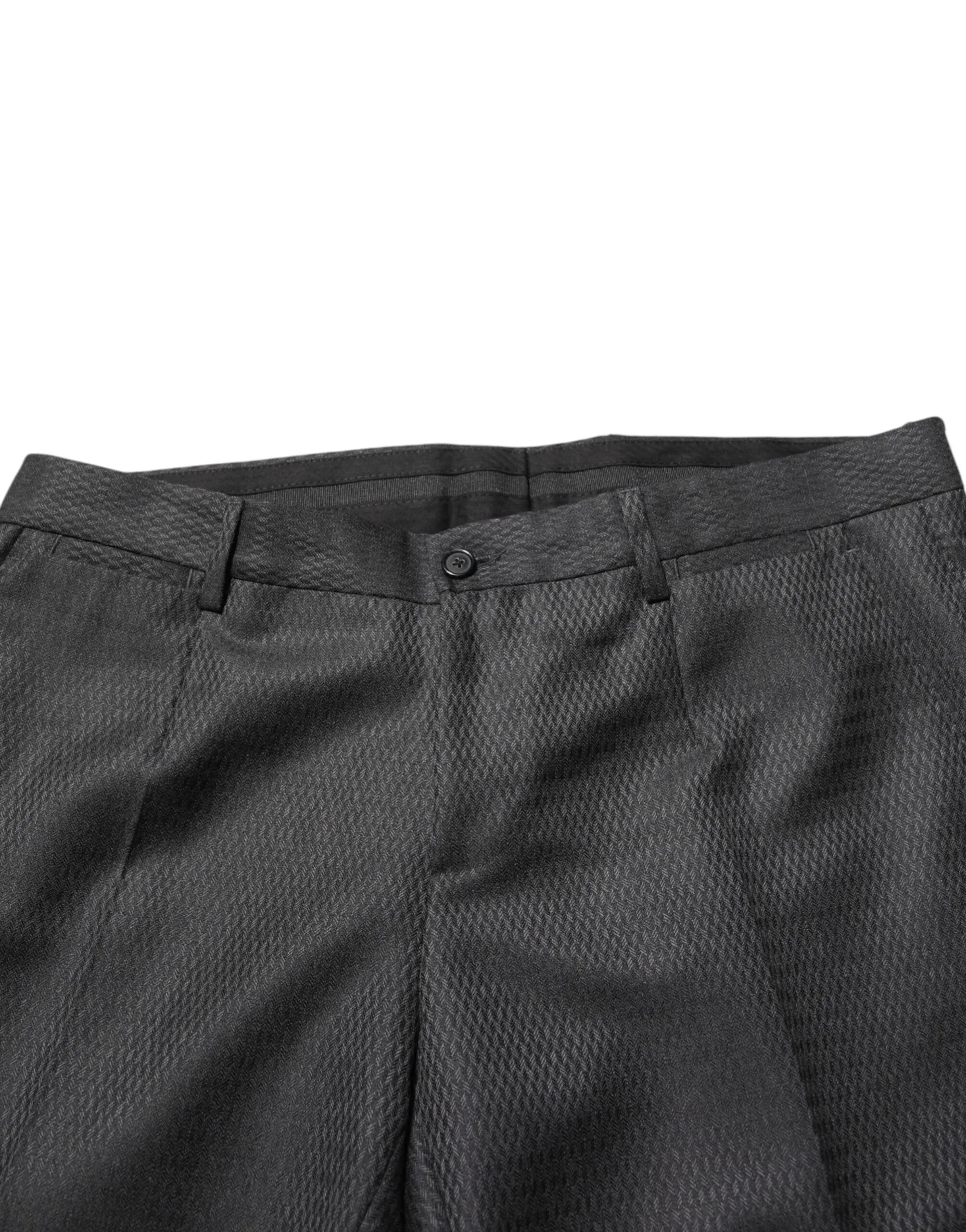 Dolce & Gabbana Black Wool Formal Dress Men Trouser Pants - Zeiniez