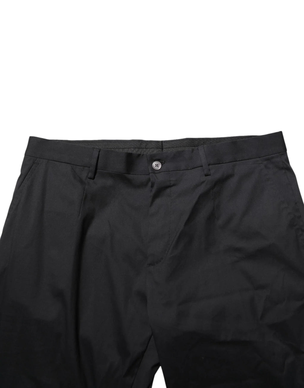 Dolce & Gabbana Black Cotton Formal Dress Men Trouser Pants - Zeiniez
