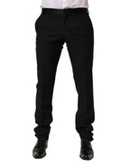 Dolce & Gabbana Black Wool Formal Dress Men Trouser Pants - Zeiniez