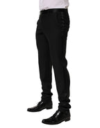 Dolce & Gabbana Black Wool Formal Dress Men Trouser Pants - Zeiniez