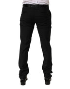 Dolce & Gabbana Black Wool Formal Dress Men Trouser Pants - Zeiniez