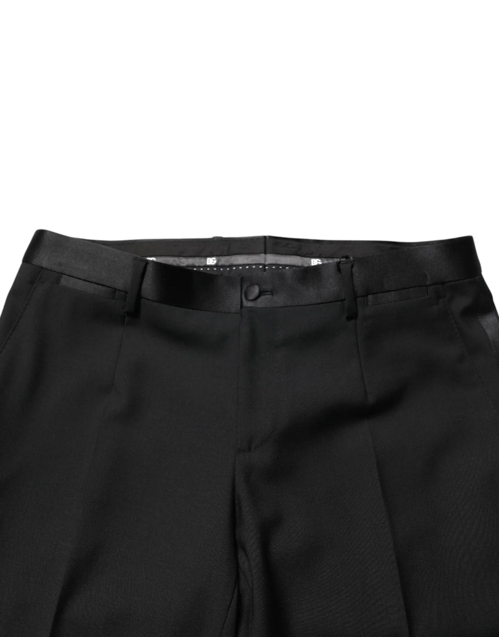 Dolce & Gabbana Black Wool Formal Dress Men Trouser Pants - Zeiniez