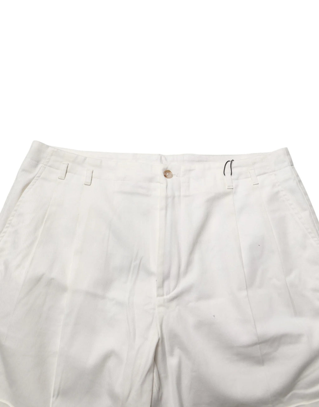 Dolce & Gabbana White Cotton Mid Waist Men Bermuda Shorts - Zeiniez