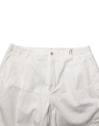 Dolce & Gabbana White Cotton Mid Waist Men Bermuda Shorts - Zeiniez