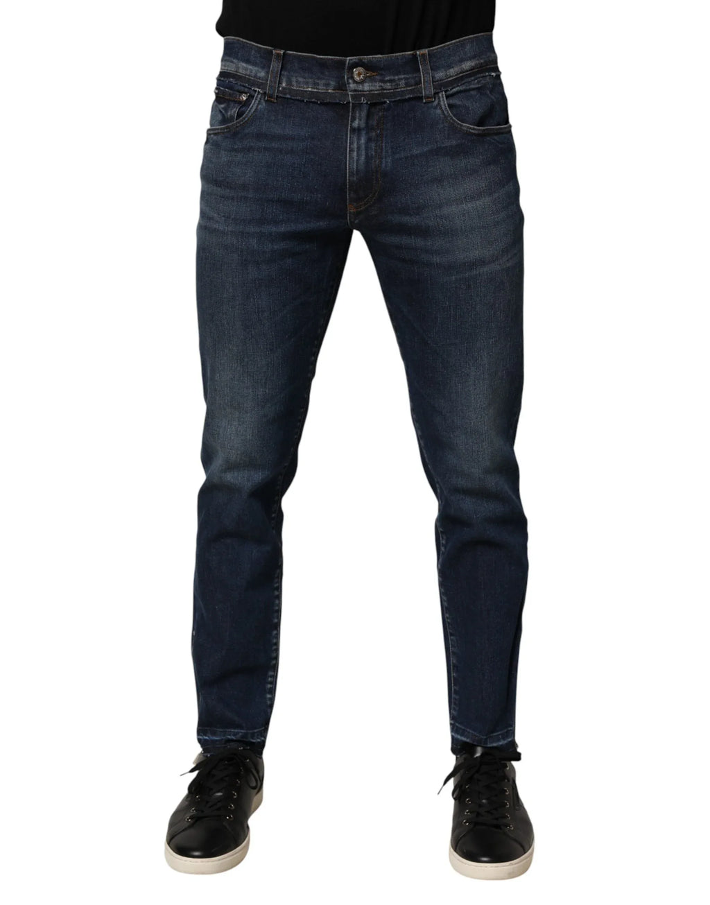 Dolce & Gabbana Blue Cotton Stretch Skinny Men Denim Jeans - Zeiniez