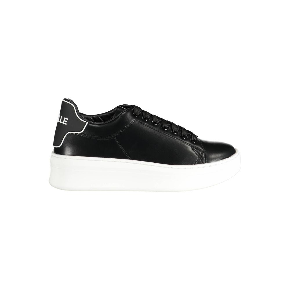 Gaelle Paris Black Polyurethane Women Sneaker - Zeiniez