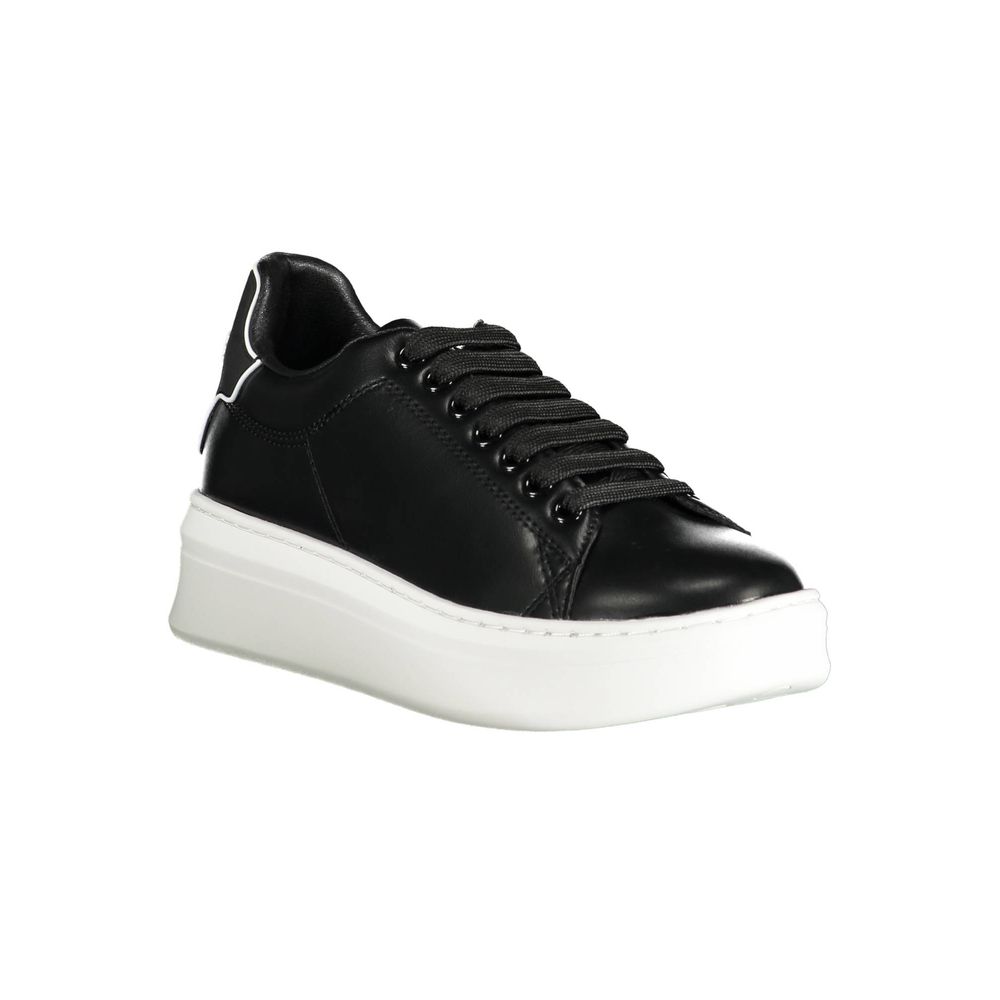 Gaelle Paris Black Polyurethane Women Sneaker - Zeiniez