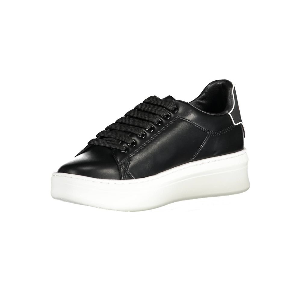 Gaelle Paris Black Polyurethane Women Sneaker - Zeiniez