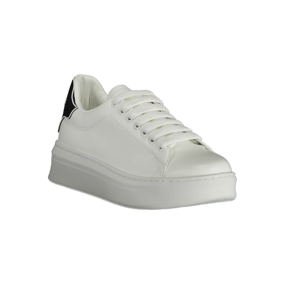 Gaelle Paris White Polyurethane Women's Sneaker - Zeiniez