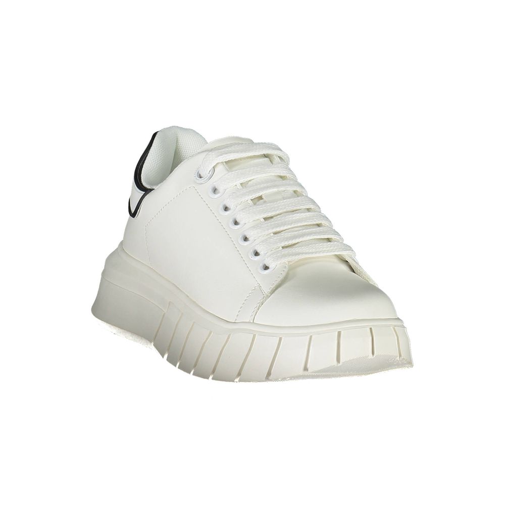 Gaelle Paris White Polyurethane Women Sneaker - Zeiniez