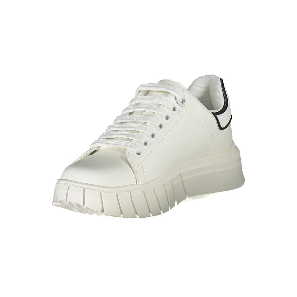 Gaelle Paris White Polyurethane Women Sneaker - Zeiniez