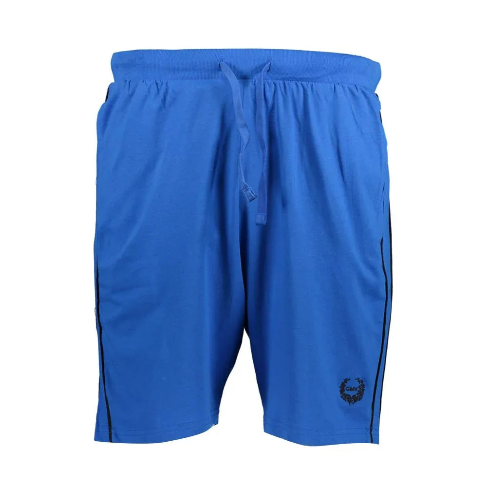 Gianmarco Venturi Blue Cotton Men's Sweatpant Shorts - Zeiniez