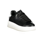 Gaelle Paris Black Polyurethane Women Sneaker - Zeiniez