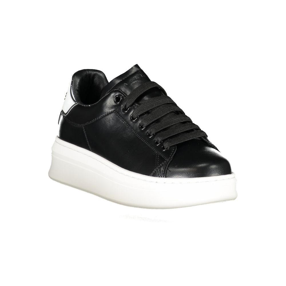 Gaelle Paris Black Polyurethane Women Sneaker - Zeiniez
