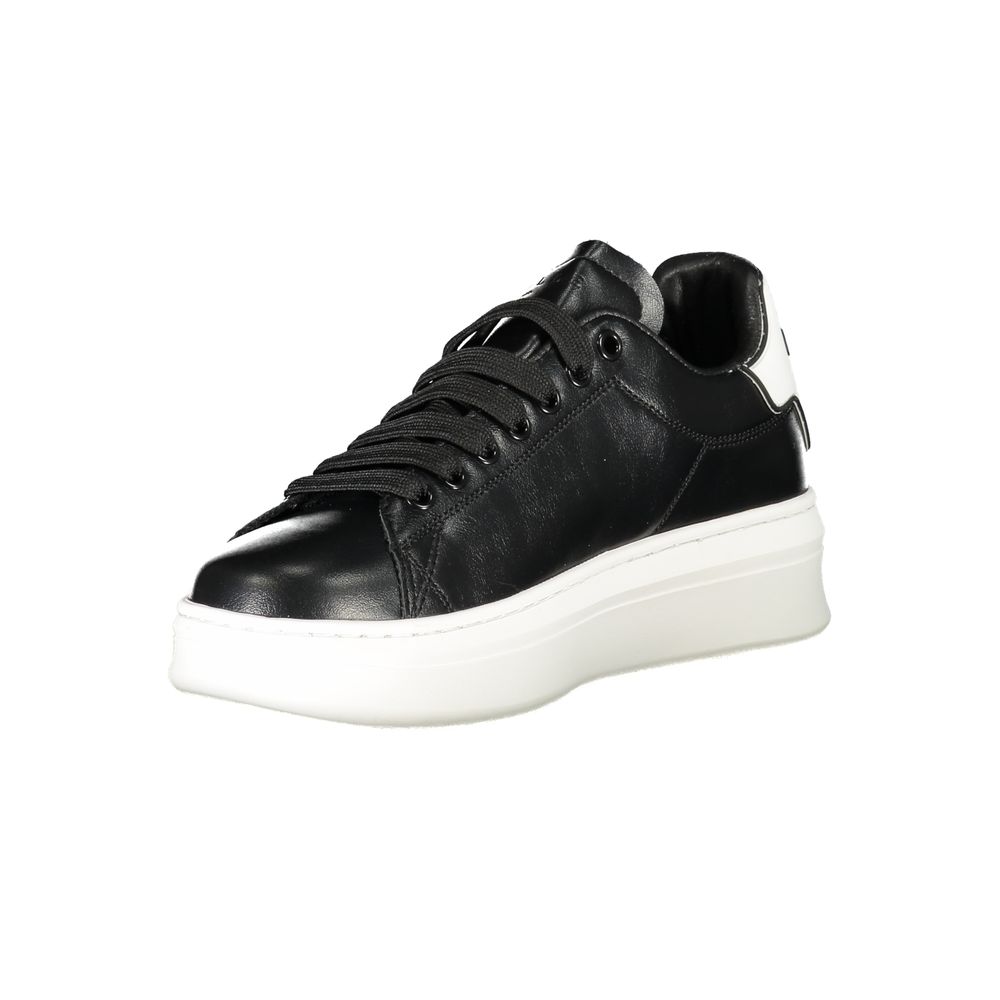 Gaelle Paris Black Polyurethane Women Sneaker - Zeiniez