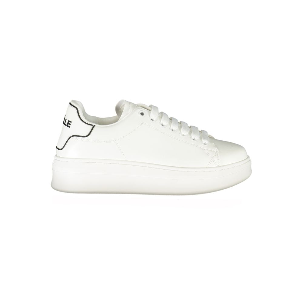 Gaelle Paris White Polyurethane Women Sneaker - Zeiniez