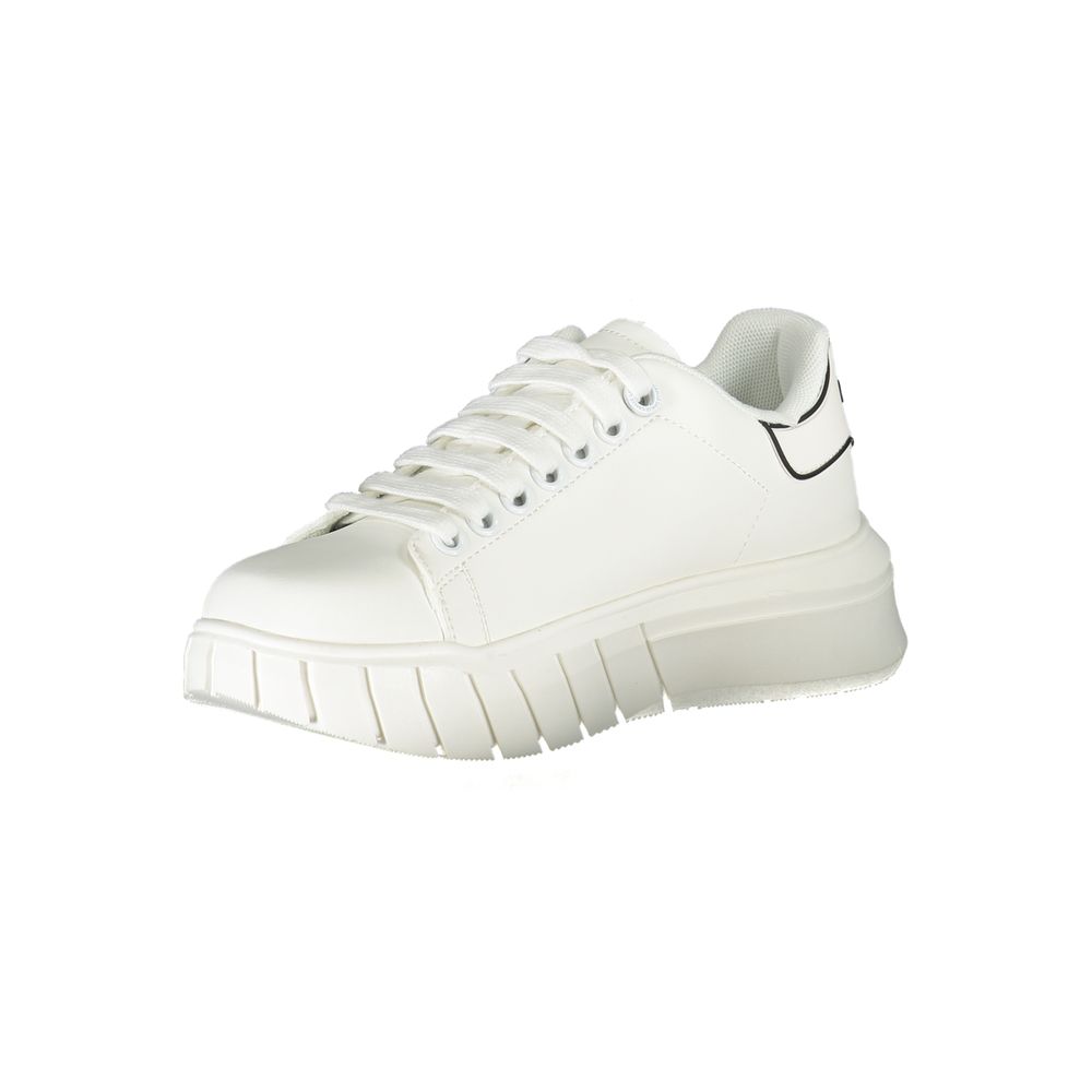 Gaelle Paris White Polyurethane Women Sneaker - Zeiniez