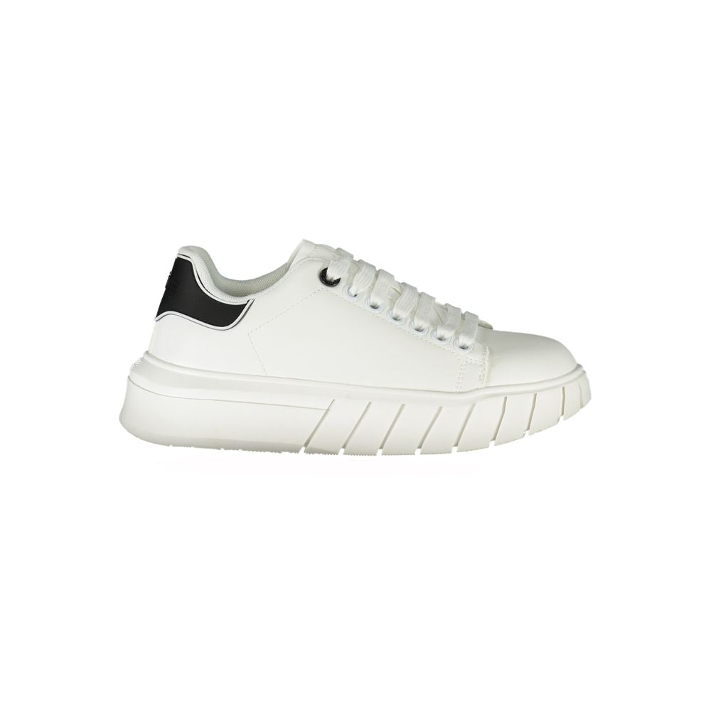 Gaelle Paris White Polyurethane Women Sneaker - Zeiniez
