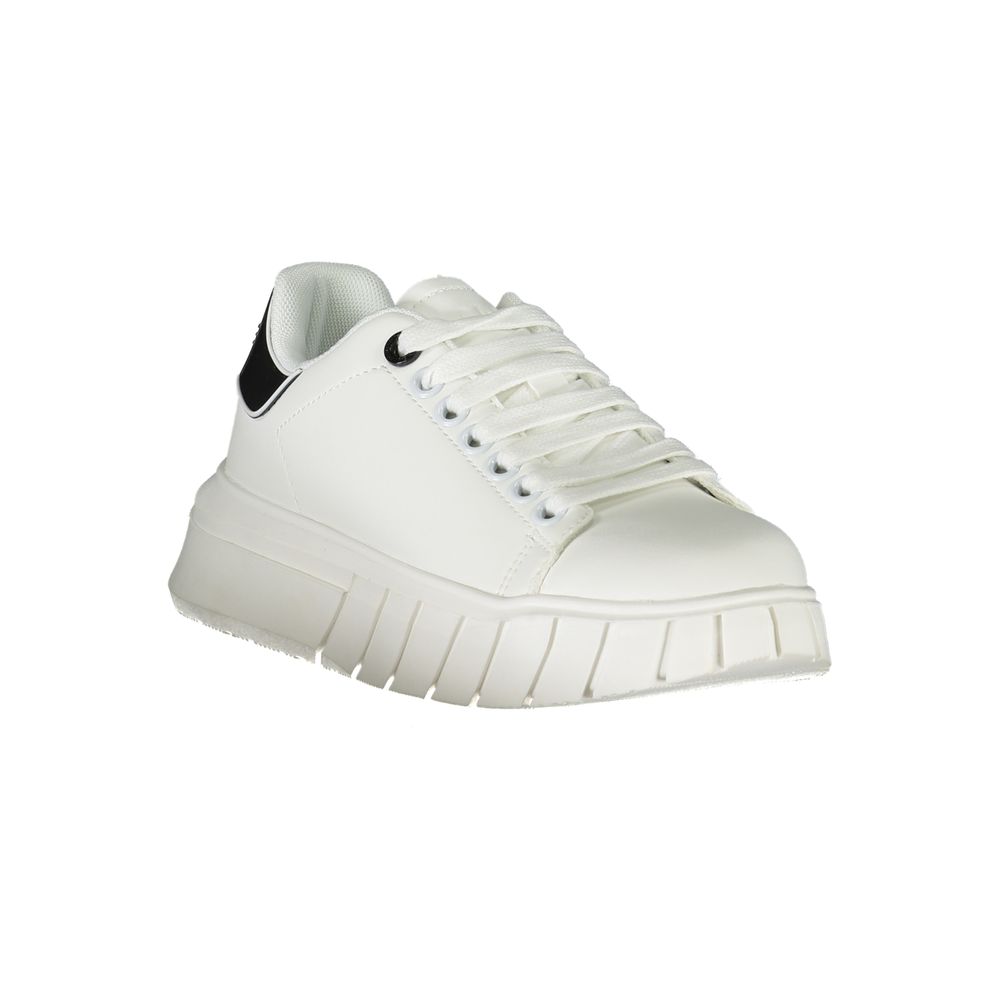 Gaelle Paris White Polyurethane Women Sneaker - Zeiniez
