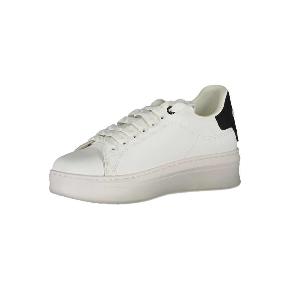 Gaelle Paris "Bianco Polyurethane Women Sneaker" - Zeiniez