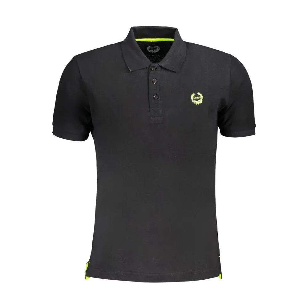 Gianmarco Venturi Black Cotton Men Polo Shirt - Zeiniez