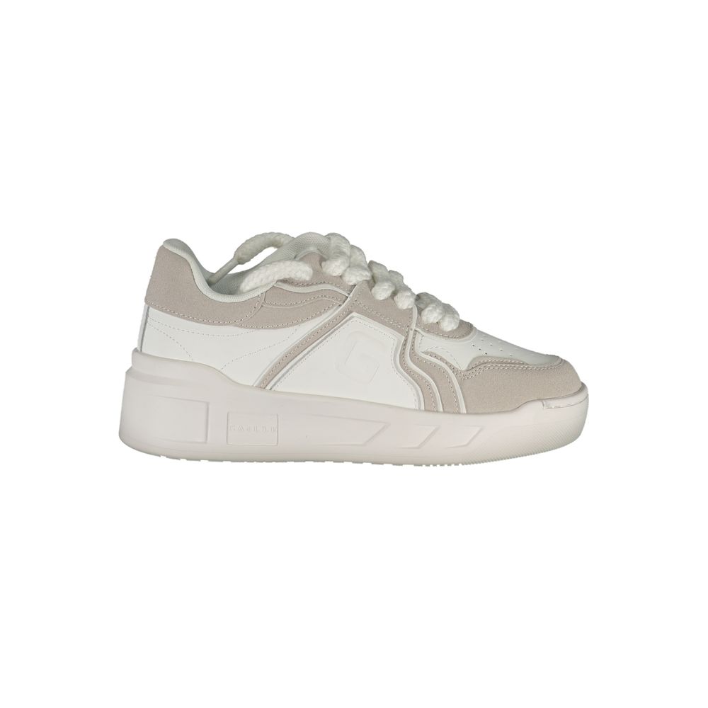 Gaelle Paris Bianco Polyurethane Women Sneaker - Zeiniez
