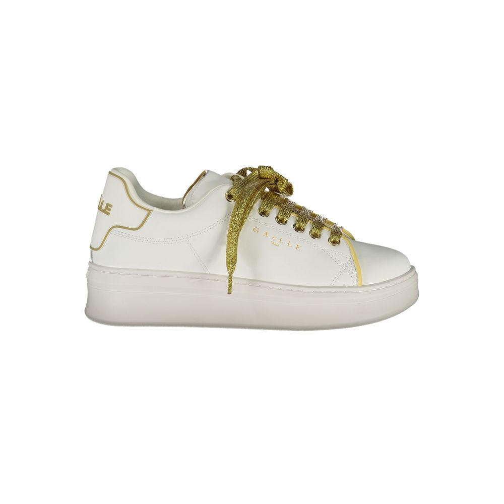 Gaelle Paris Bianco Polyurethane Women Sneaker - Zeiniez