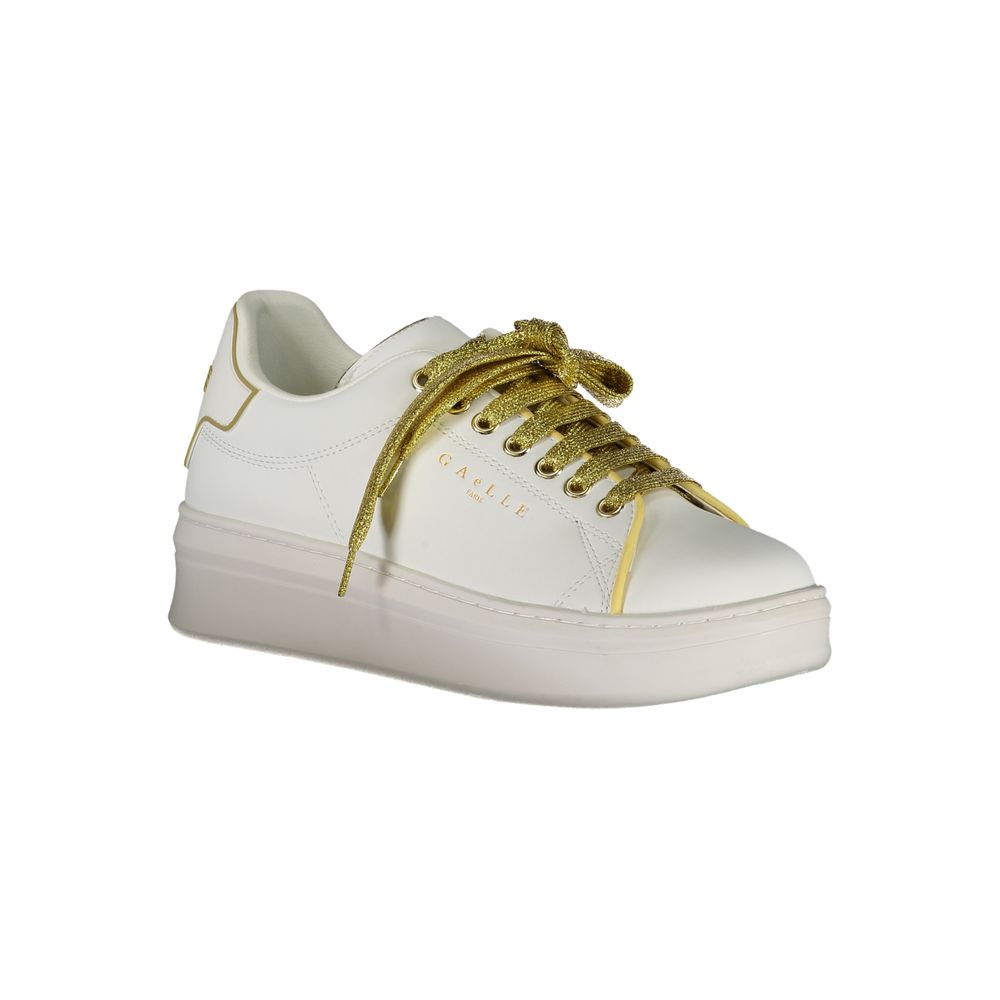 Gaelle Paris Bianco Polyurethane Women Sneaker - Zeiniez