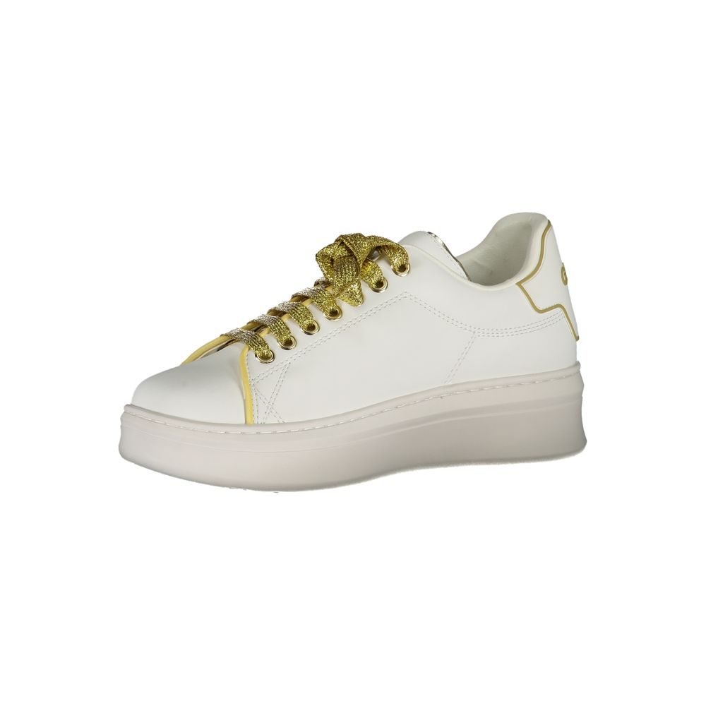 Gaelle Paris Bianco Polyurethane Women Sneaker - Zeiniez