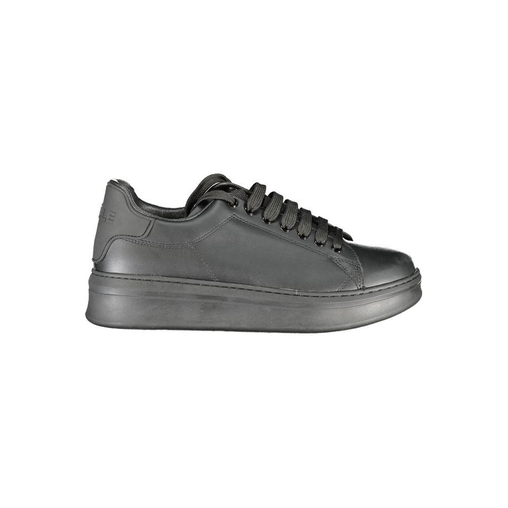 Gaelle Paris Black Polyurethane Men Sneaker - Zeiniez