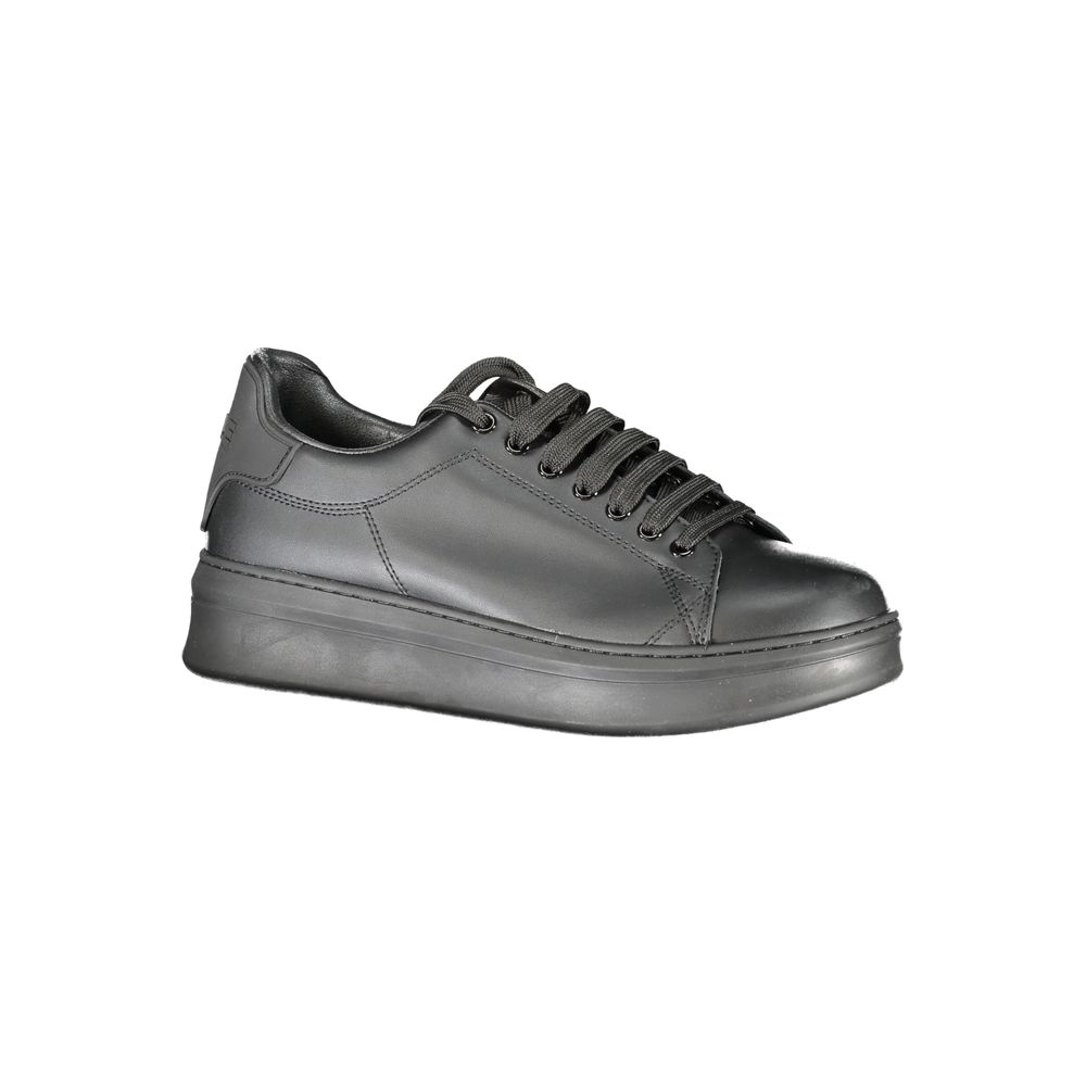 Gaelle Paris Black Polyurethane Men Sneaker - Zeiniez