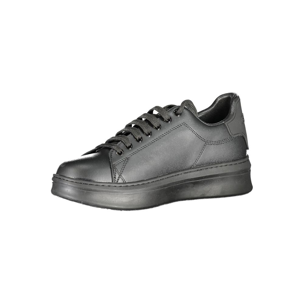Gaelle Paris Black Polyurethane Men Sneaker - Zeiniez