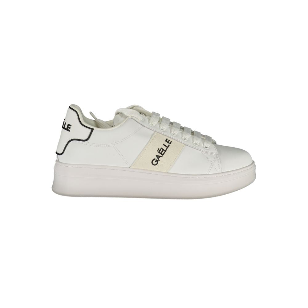 Gaelle Paris White Polyurethane Men Sneaker - Zeiniez