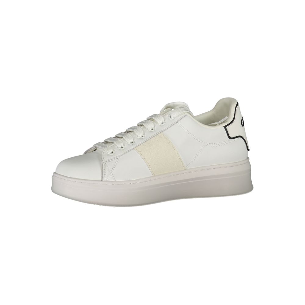 Gaelle Paris White Polyurethane Men Sneaker - Zeiniez