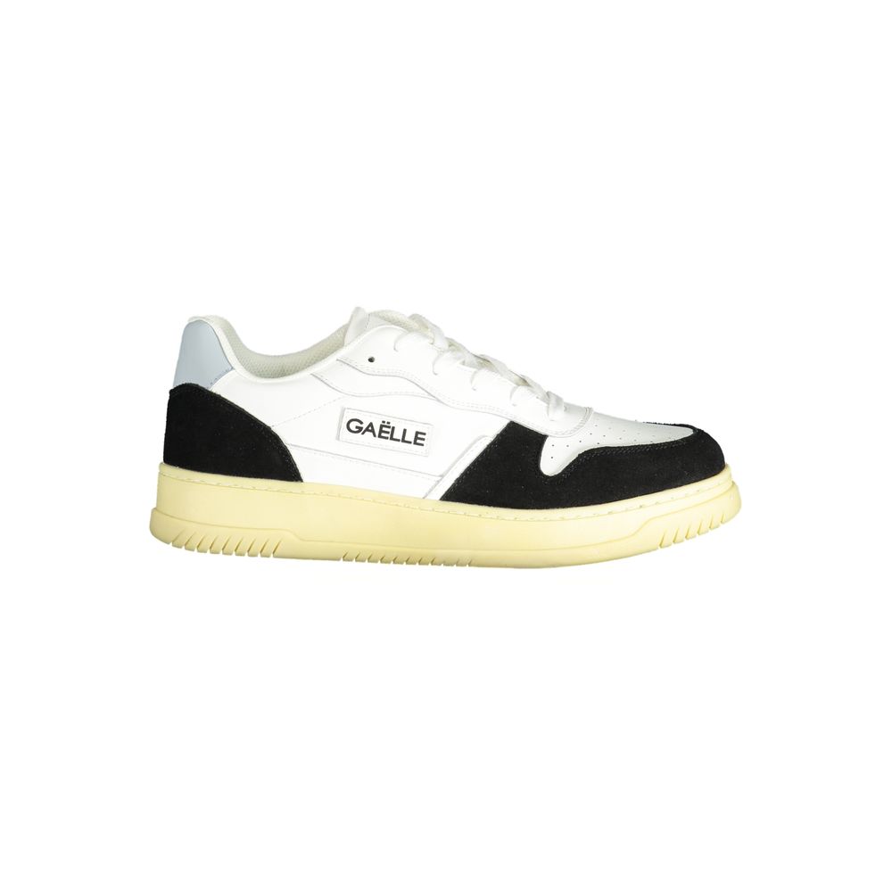 Gaelle Paris White Polyurethane Men Sneaker - Zeiniez