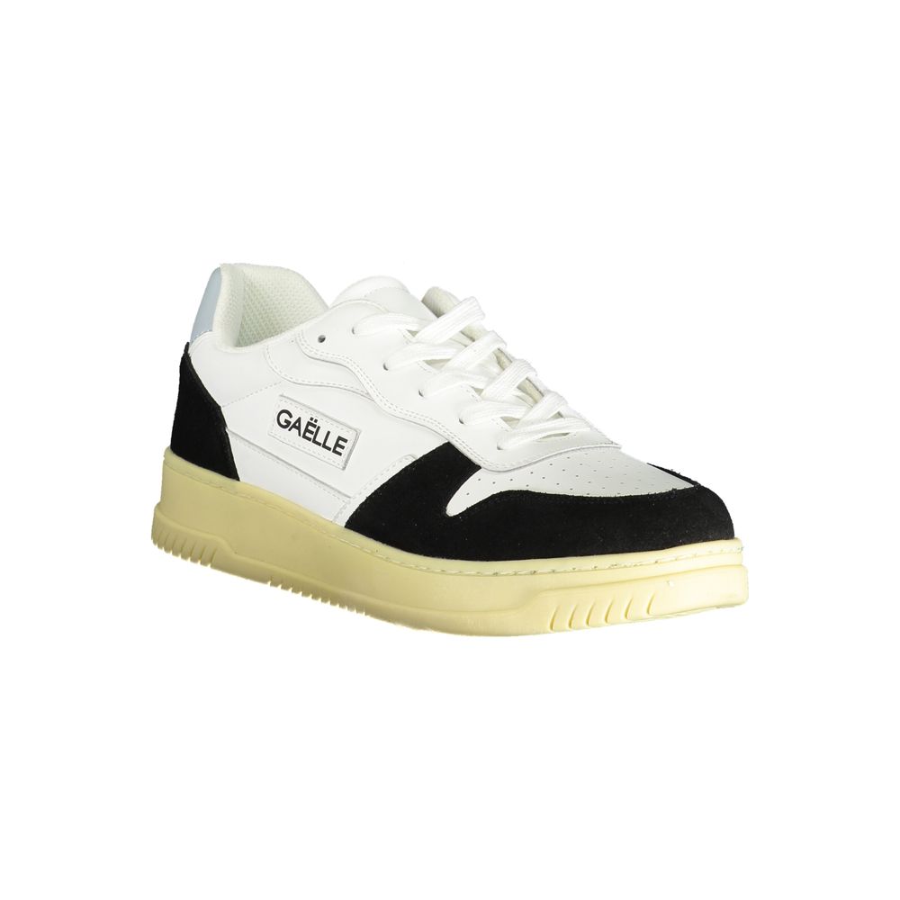 Gaelle Paris White Polyurethane Men Sneaker - Zeiniez