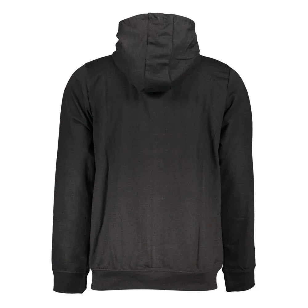 Gianmarco Venturi Black Cotton Men's Hooded Sweatshirt - Zeiniez