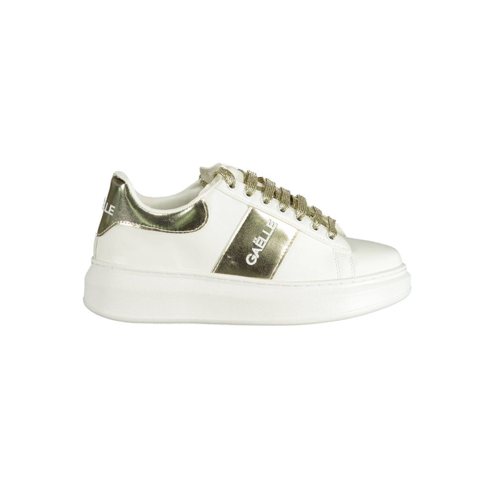 Gaelle Paris White Polyurethane Women Sneaker - Zeiniez