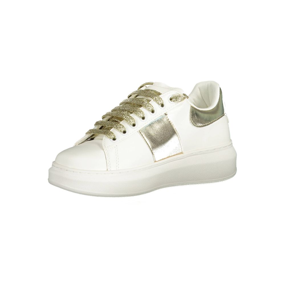Gaelle Paris White Polyurethane Women Sneaker - Zeiniez