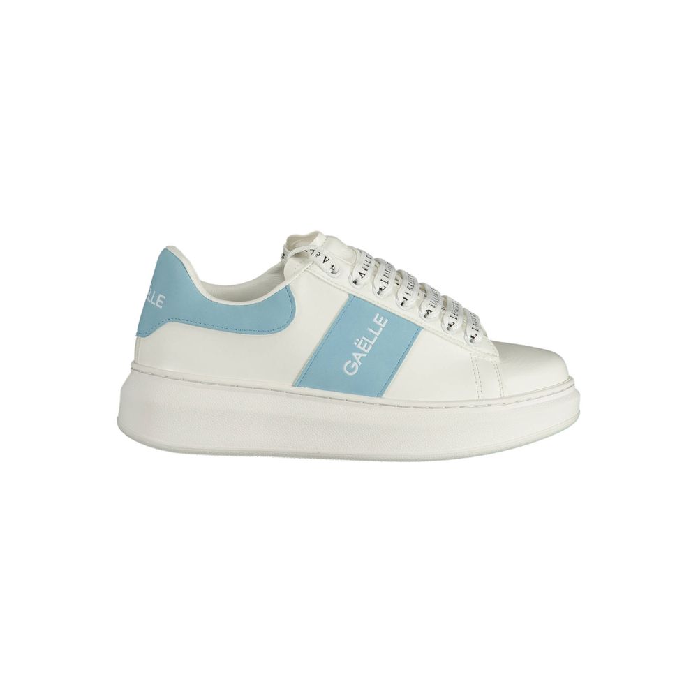 Gaelle Paris White Polyurethane Women Sneaker - Zeiniez