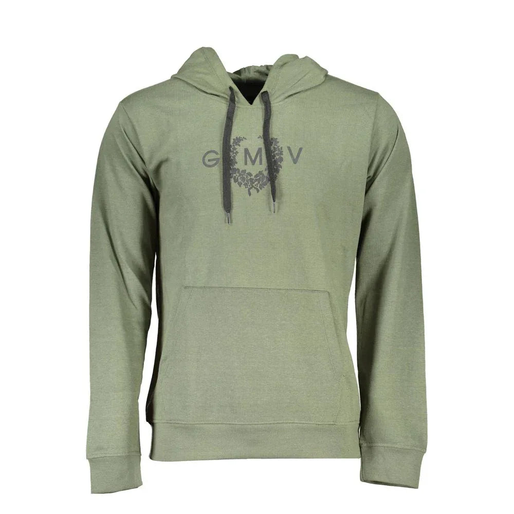 Gianmarco Venturi Verde Cotton Mens Hoodie - Zeiniez