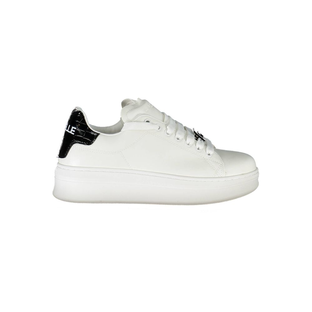 Gaelle Paris White Polyurethane Women Sneaker - Zeiniez