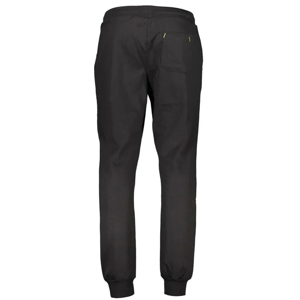 Gianmarco Venturi Black Cotton Men's Track Pant - Zeiniez