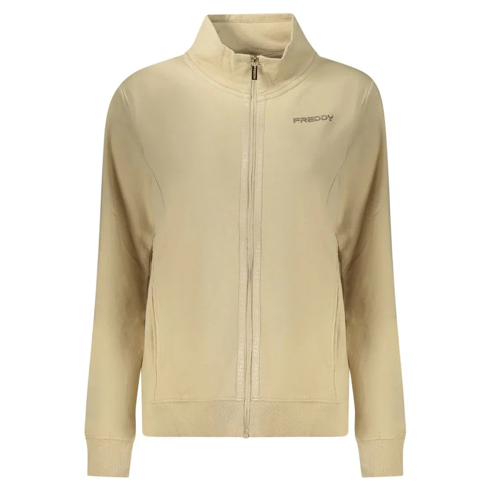 Freddy Beige Cotton Women Sweatshirt - Zeiniez